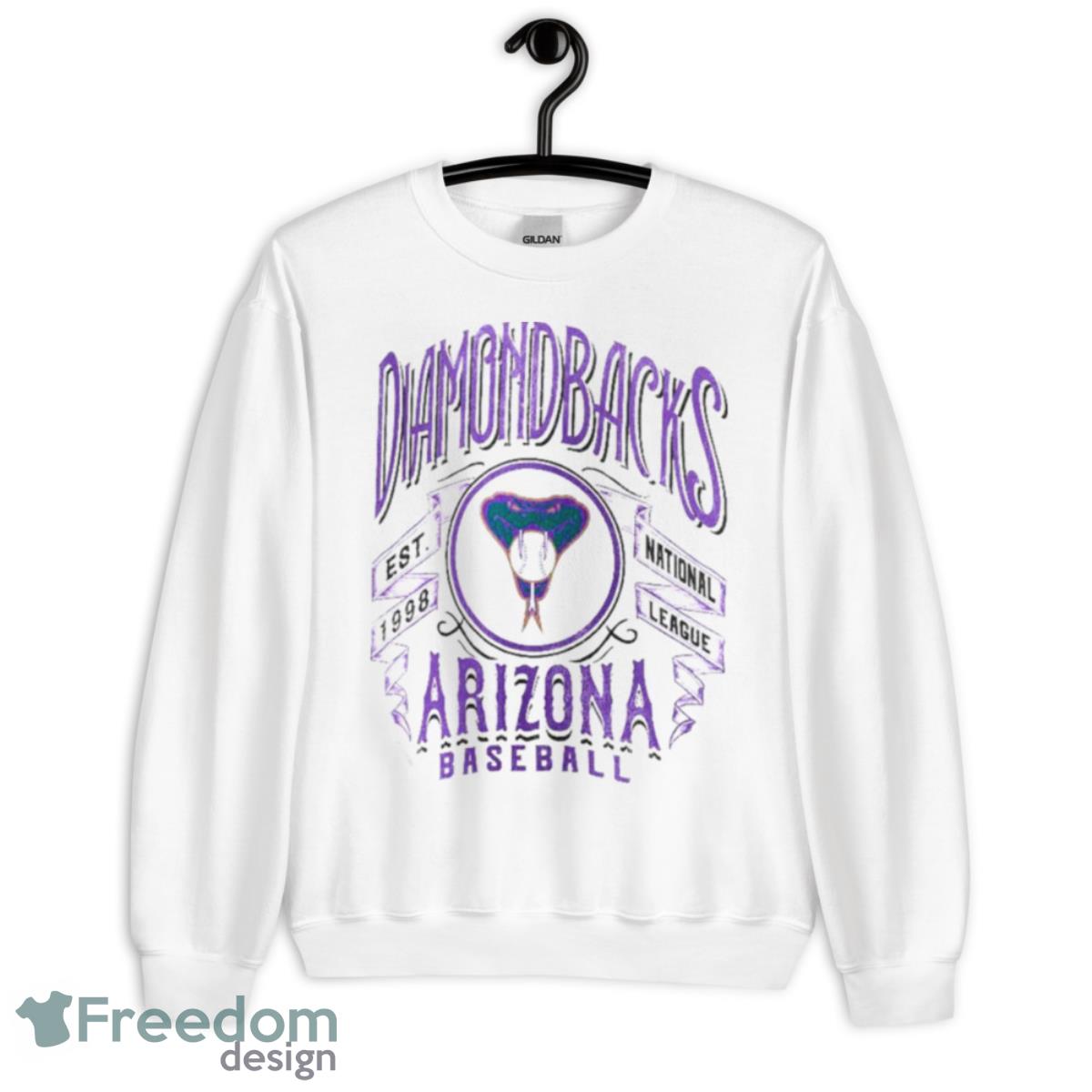 Arizona Diamondbacks Rucker Collection Distressed Rock T Shirt - Unisex Heavy Blend Crewneck Sweatshirt