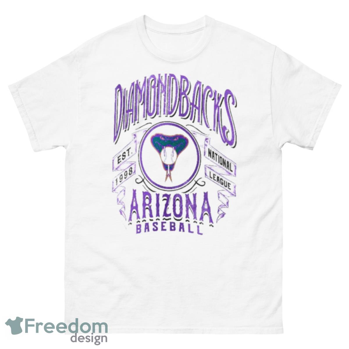 Arizona Diamondbacks Rucker Collection Distressed Rock T Shirt - 500 Men’s Classic Tee Gildan