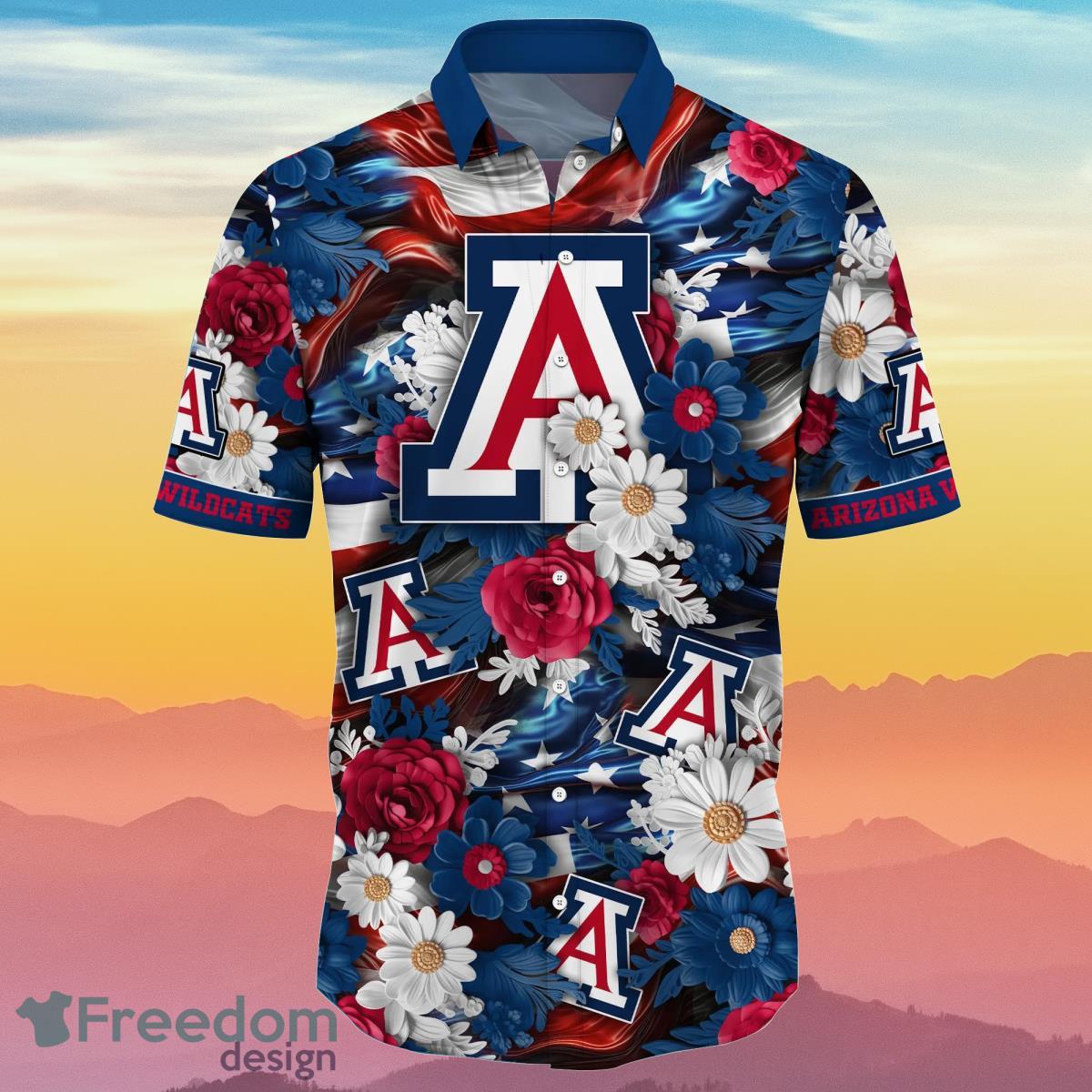 Arizona Wildcats NCAA3 Hawaiian Shirt 4th Of July Independence Day Unique Gift For Men And Women Product Photo 2