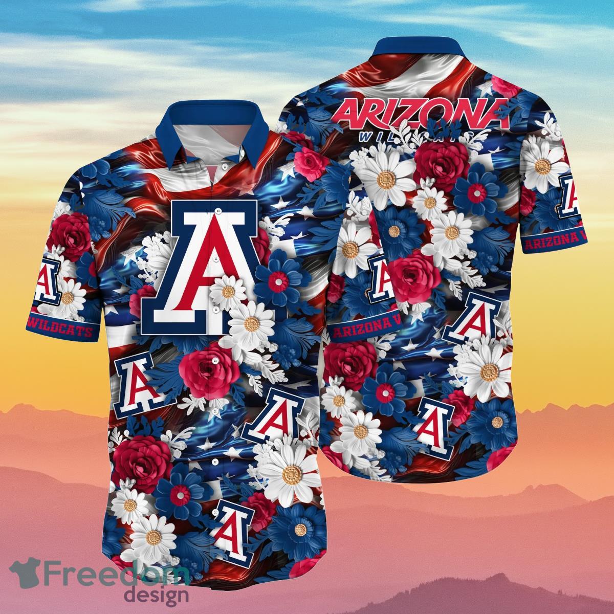 Arizona Wildcats NCAA3 Hawaiian Shirt 4th Of July Independence Day Unique Gift For Men And Women Product Photo 1