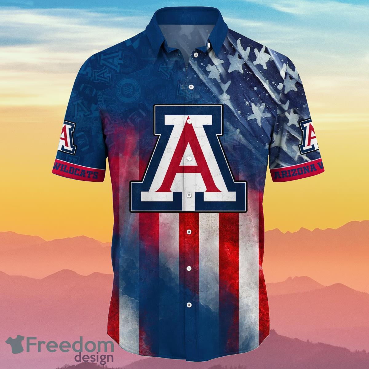 Arizona Wildcats NCAA3 Hawaiian Shirt Happy 4th Of July Independence Day Best Gift For Fans Product Photo 2