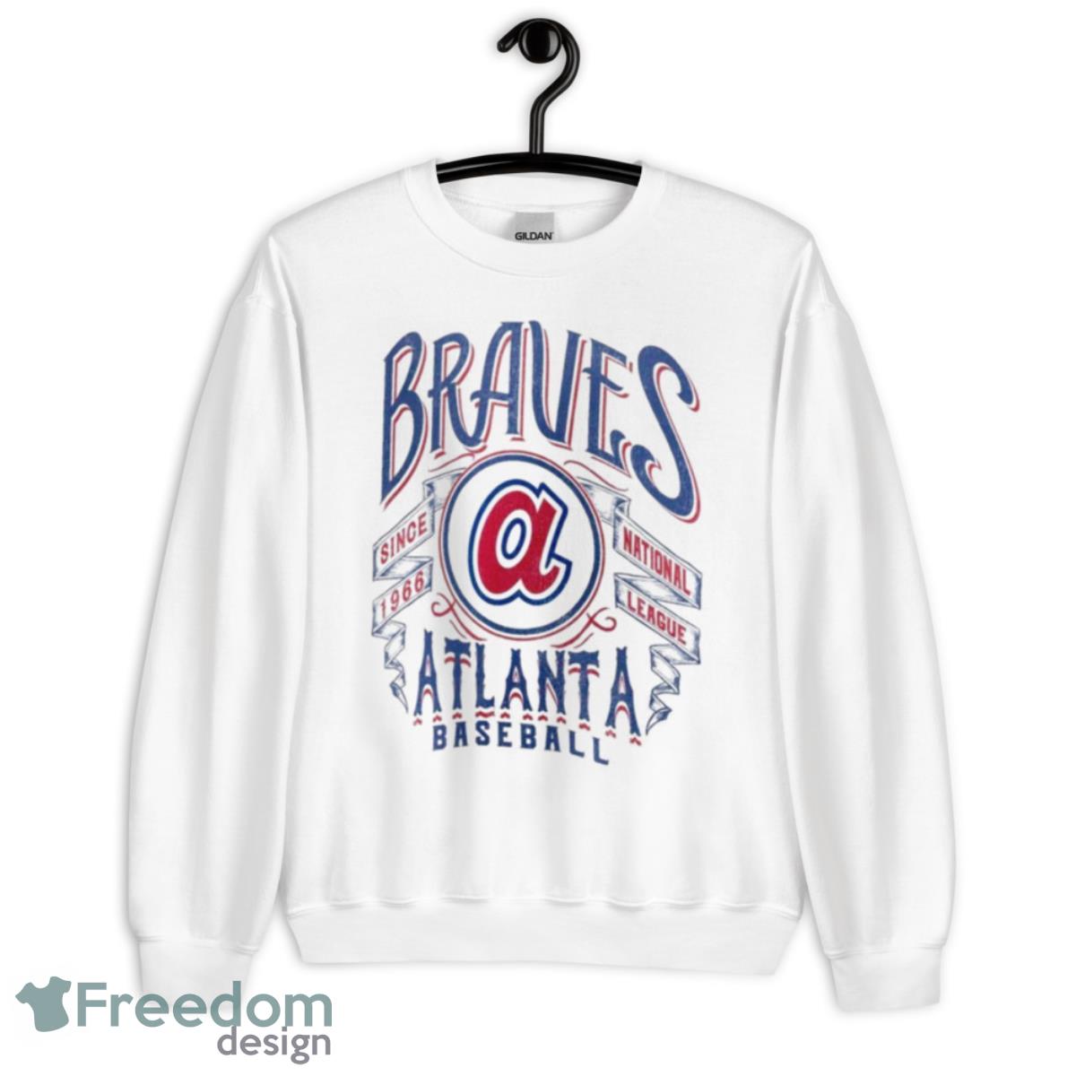 Gildan Atlanta Braves A Logo Pullover Hoodie Ash L
