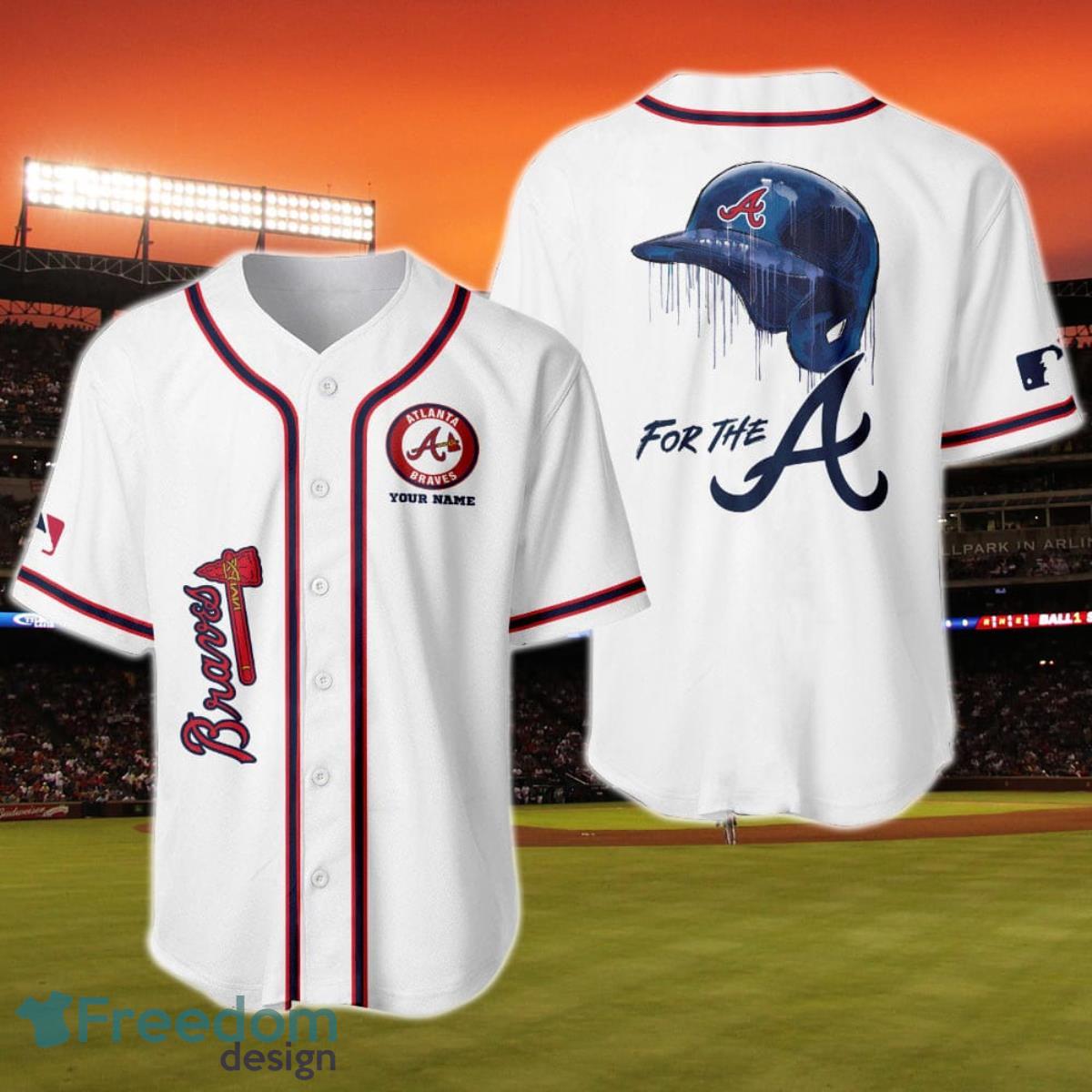 Atlanta Braves Major League Baseball Custom Name Baseball Jersey Product Photo 1