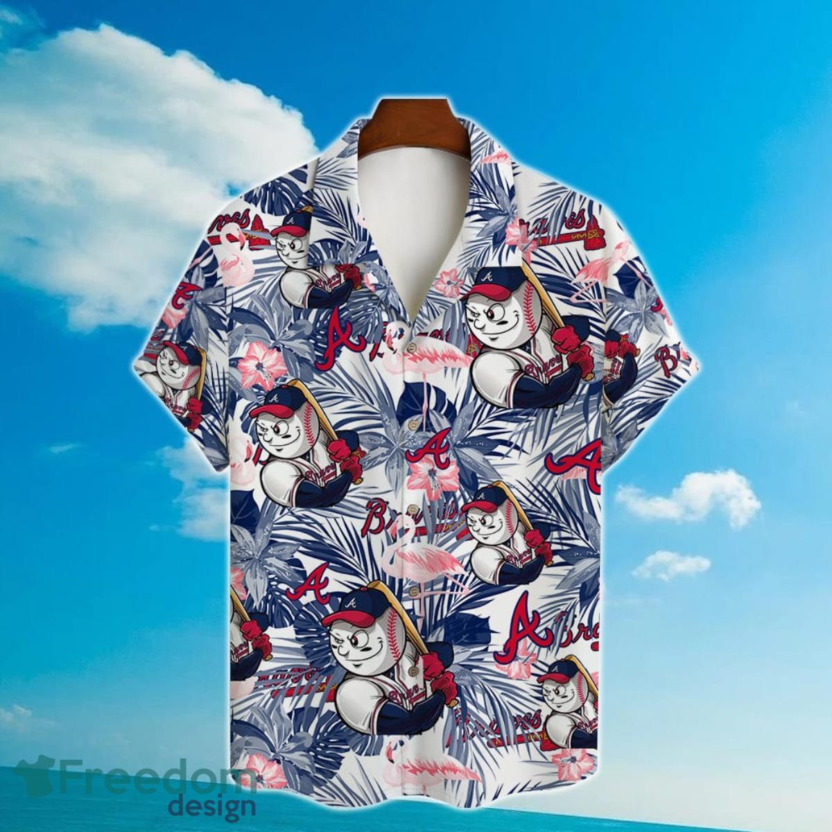 Atlanta Braves MLB Hawaiian Shirt Ocean Hibiscus Custom Name For Fans Gift  - Freedomdesign