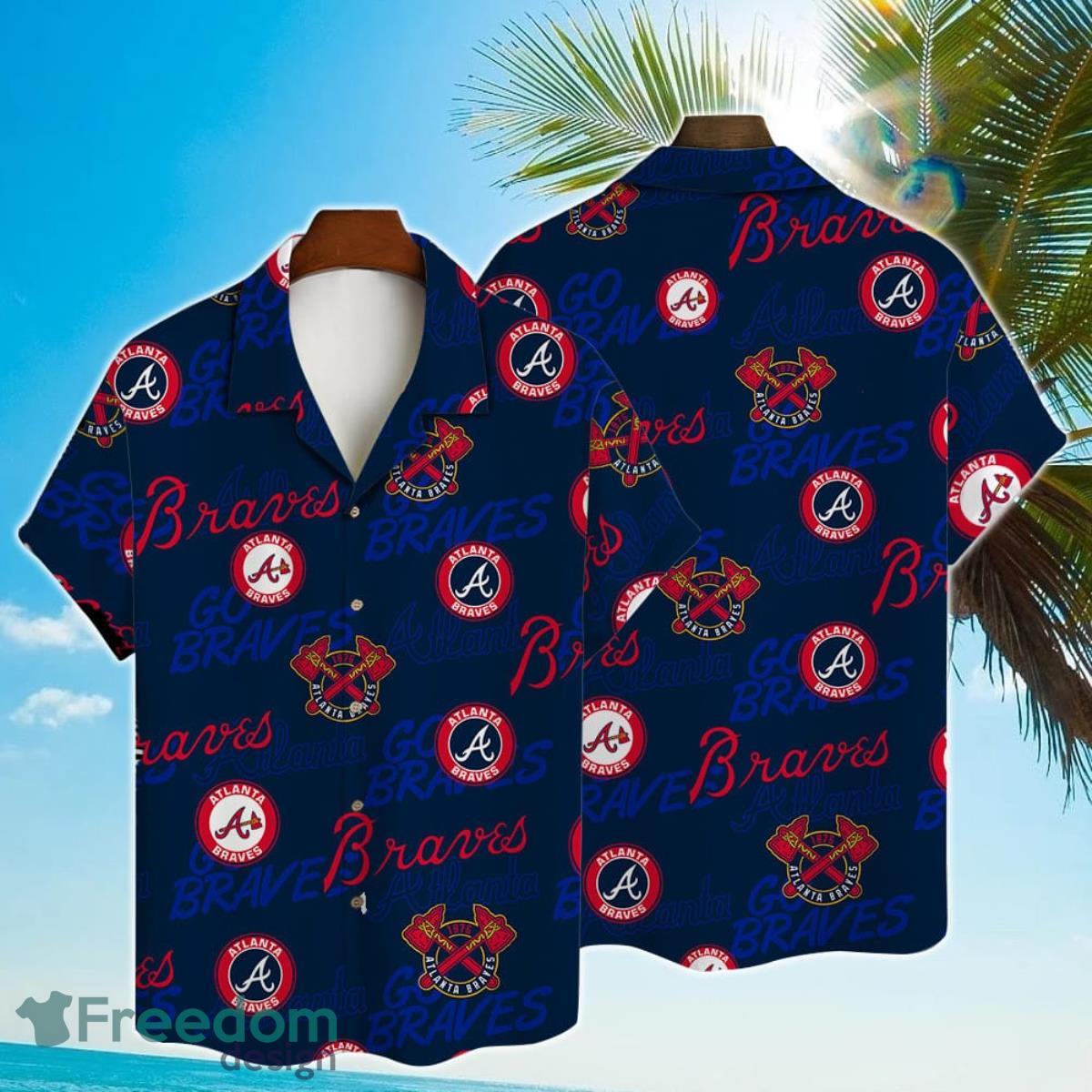 Atlanta Braves MLB Hawaiian Shirt Ocean Hibiscus Custom Name For Fans Gift  - Freedomdesign