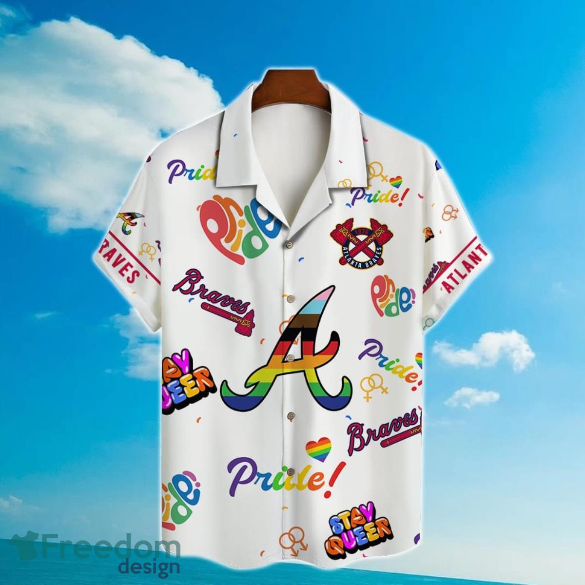 Atlanta Braves MLB Happy Pride Month Hawaiian Shirt Product Photo 2