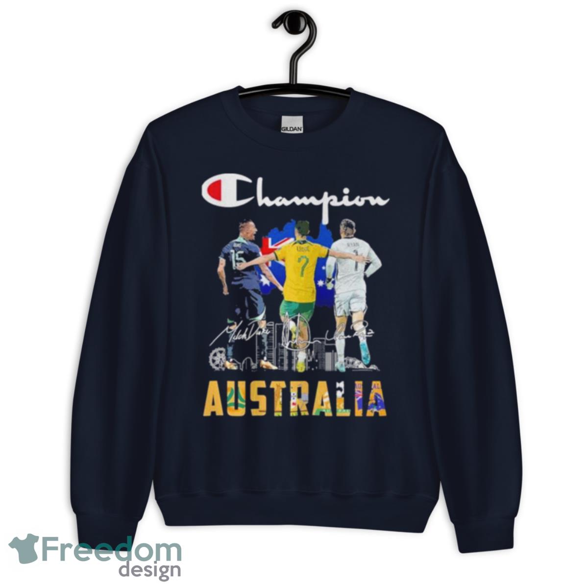 Australia Team Sports Champion Signatures Shirt - Unisex Crewneck Sweatshirt-1