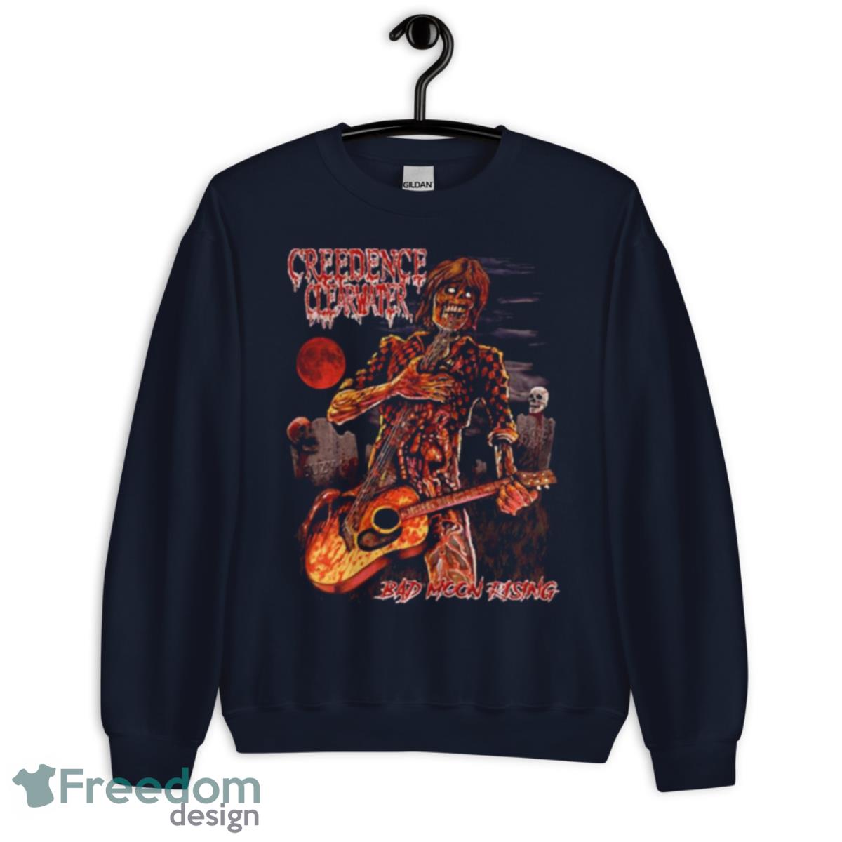 Bad Moon Rising Creedence Clearwater Revival Ccr Rock Music Shirt - Unisex Crewneck Sweatshirt-1