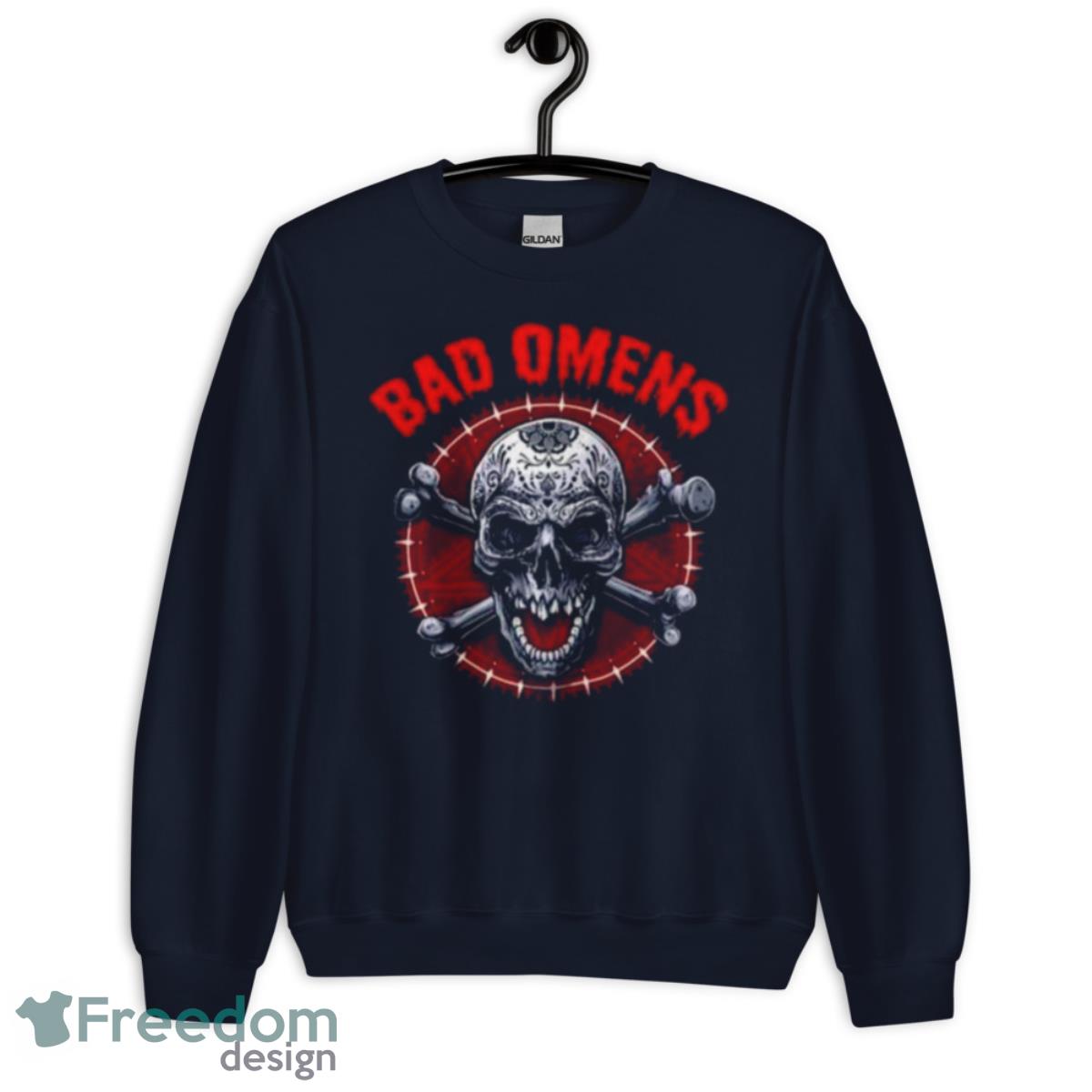 Bad Omens Totenkopf Unheilvoller Shirt - Unisex Crewneck Sweatshirt-1