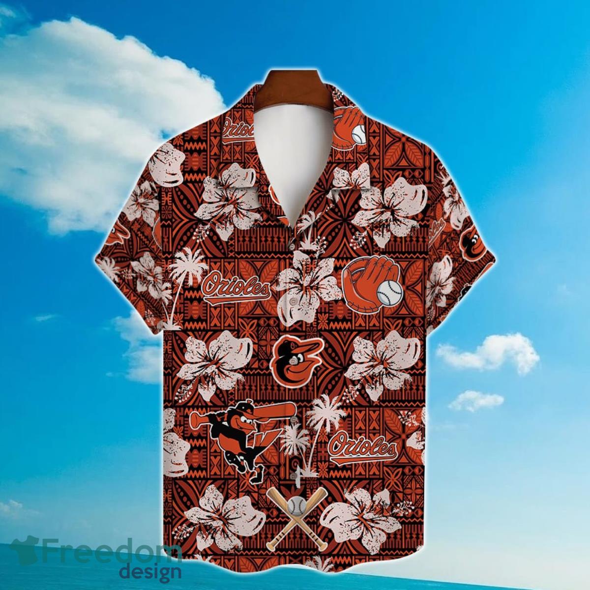 Baltimore Orioles Plaid Baseball Pattern Vintage Hawaiian Shirt