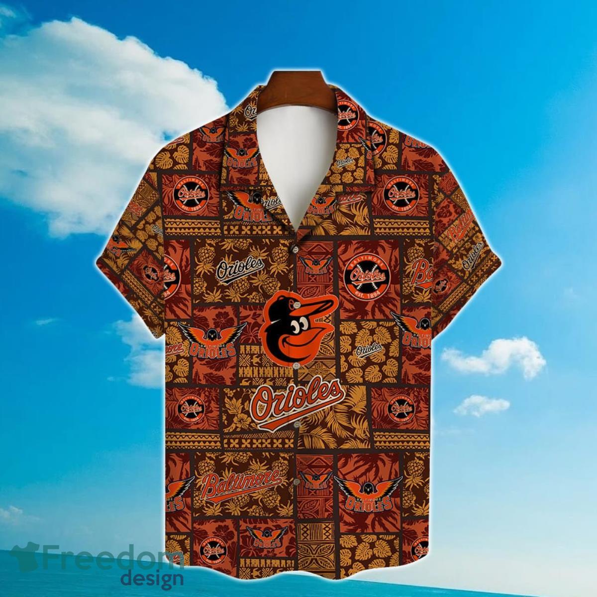 Baltimore Orioles Major League Baseball Hawaiian Shirt with 3D Printed Design Product Photo 2