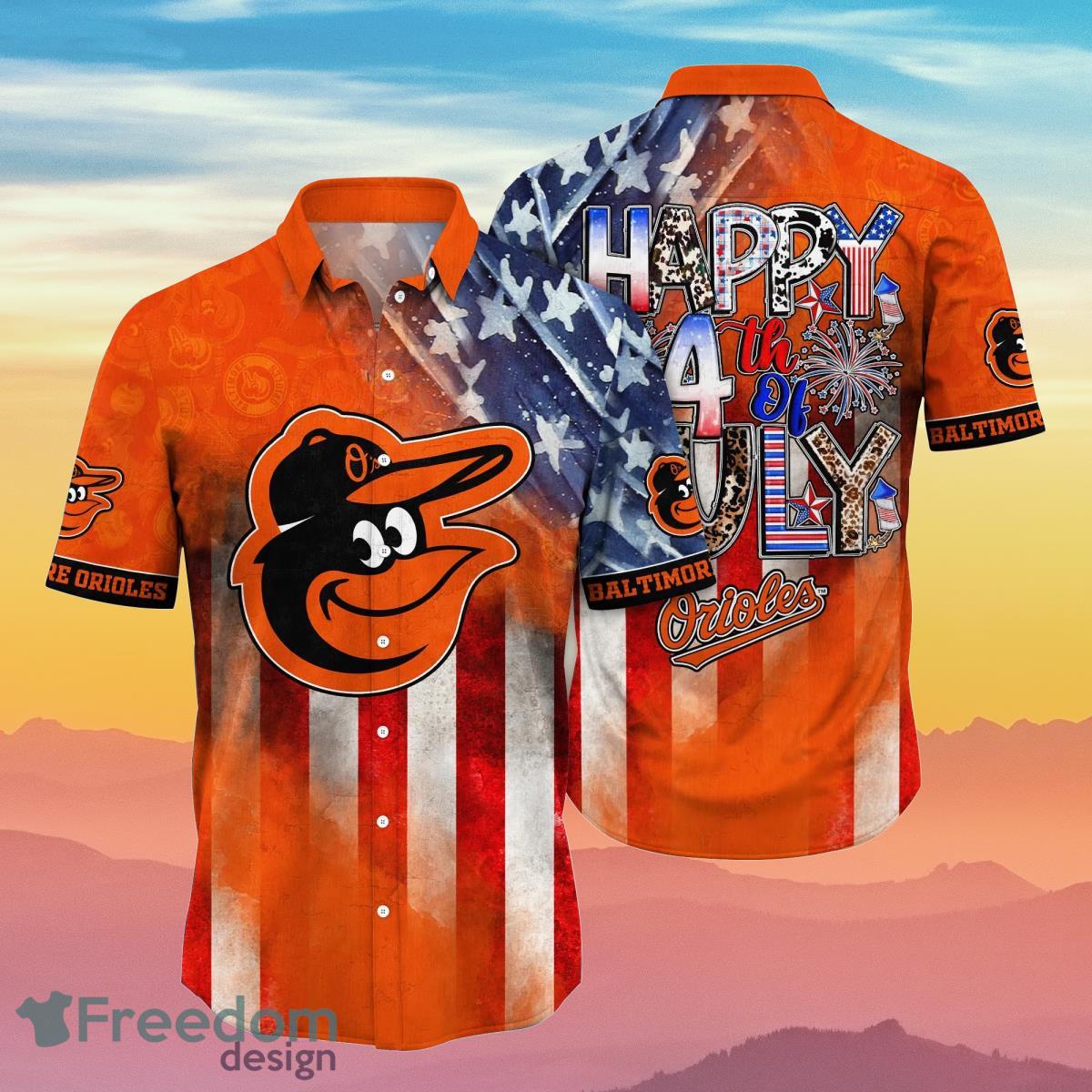 Aloha MLB Baltimore Orioles Baseball Jersey Tropical Flower Gift