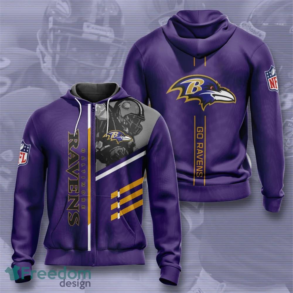 Baltimore Ravens 3D Hoodie Halloween pumpkin skull print Gift For Mens -  Freedomdesign