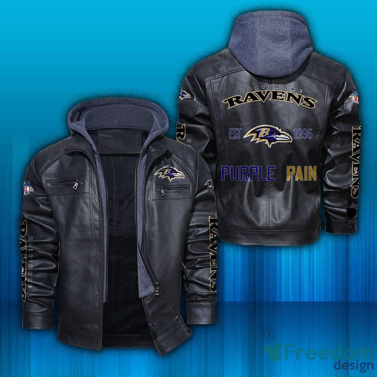 Bartolemo Baltimore Ravens NFL Bomber Leather Jacket