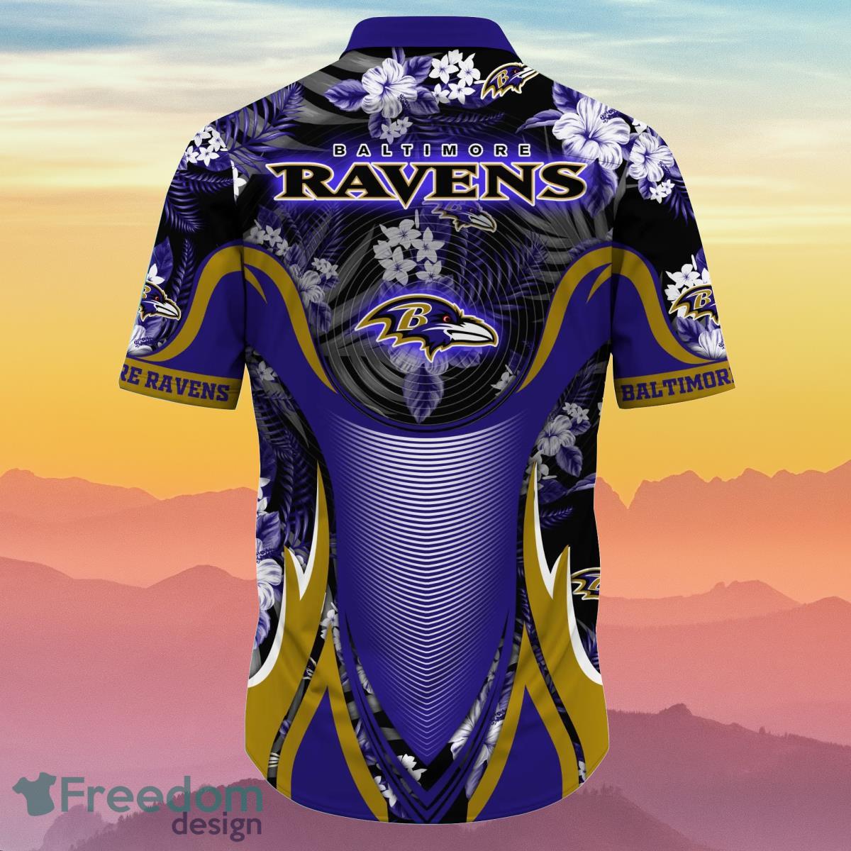 Baltimore Ravens Hawaiian Shirt NFL Football Custom Name Hawaiian Shirt For  Men And Women - T-shirts Low Price