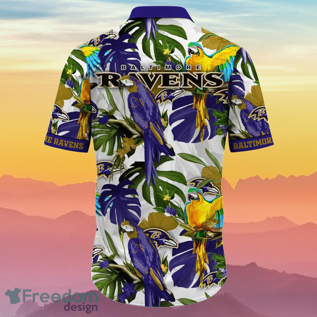 Baltimore Ravens NFL Flower Hawaiian Shirt Impressive Gift For