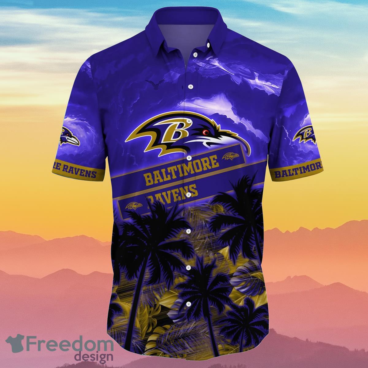 Baltimore Ravens NFL Flower Hawaiian Shirt Ideal Gift For Real Fans Product Photo 2