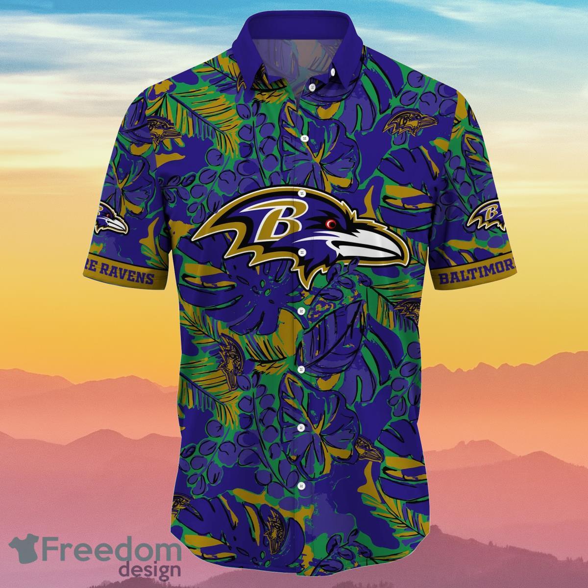 Baltimore Ravens NFL Flower Hawaiian Shirt Ideal Gift For Men And