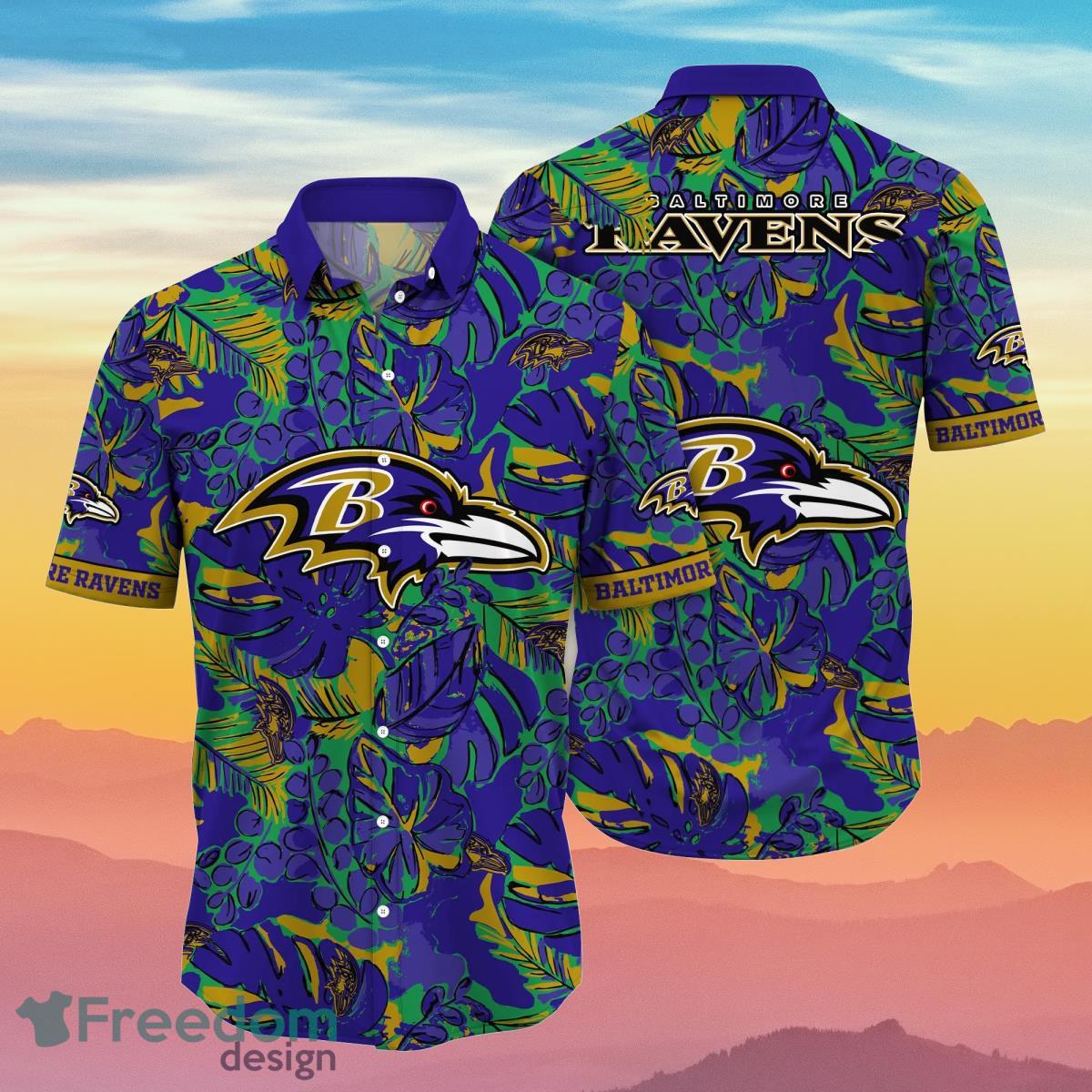 Baltimore Ravens NFL Flower Hawaiian Shirt Impressive Gift For