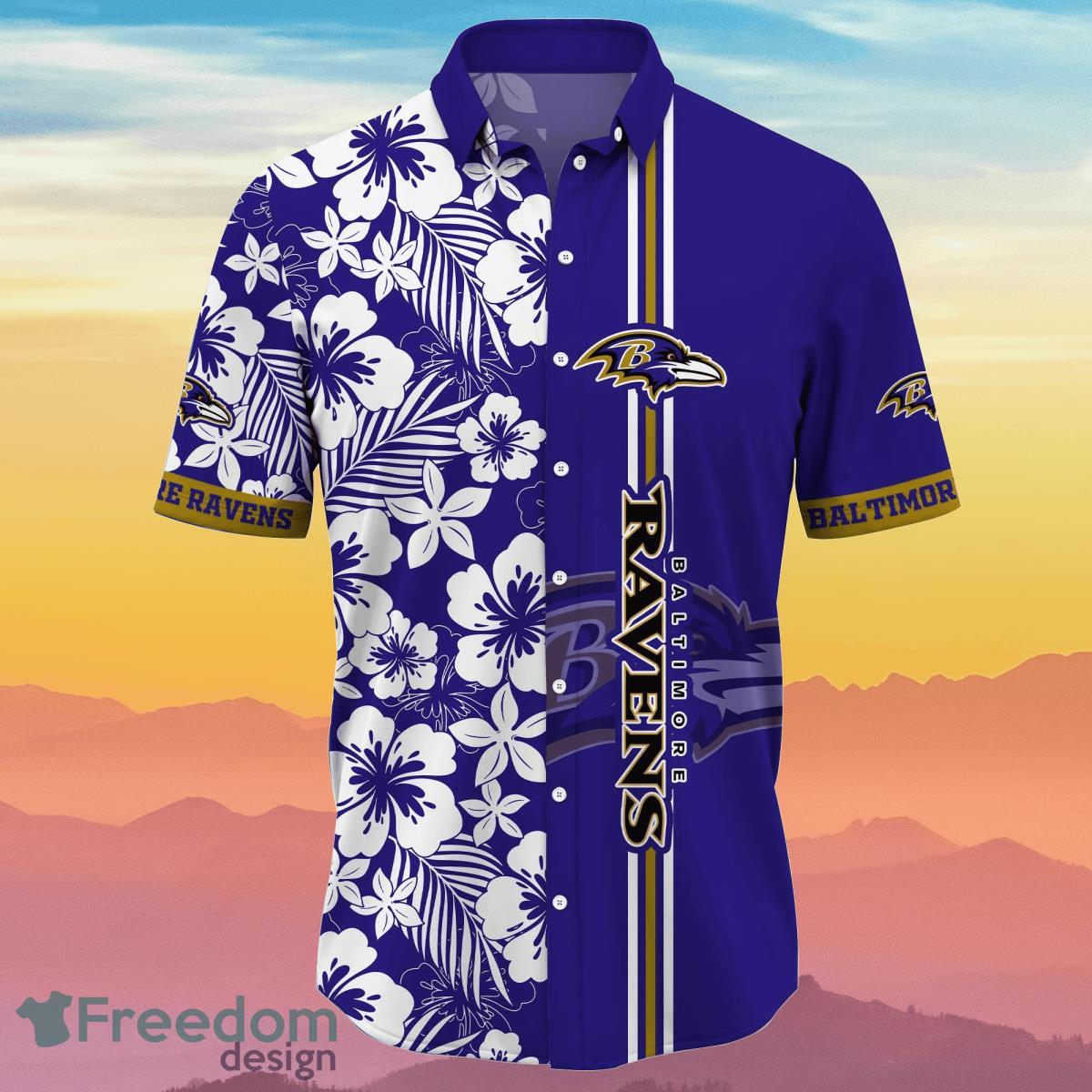 Baltimore Ravens NFL Flower Hawaiian Shirt Summer Football Best Gift For Real Fans Product Photo 2