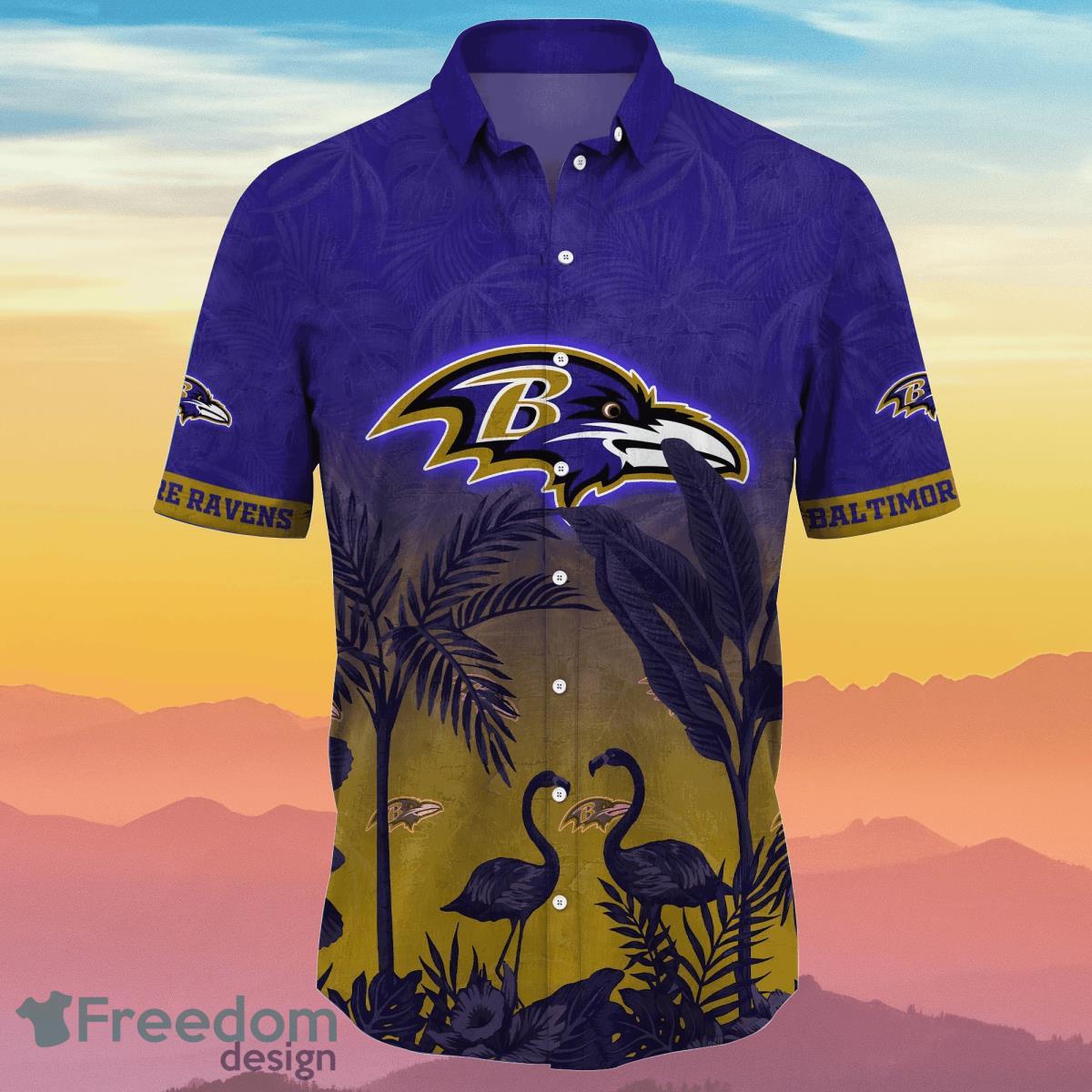 Baltimore Ravens NFL Flower Hawaiian Shirt Summer Football Gift For Fans Product Photo 2