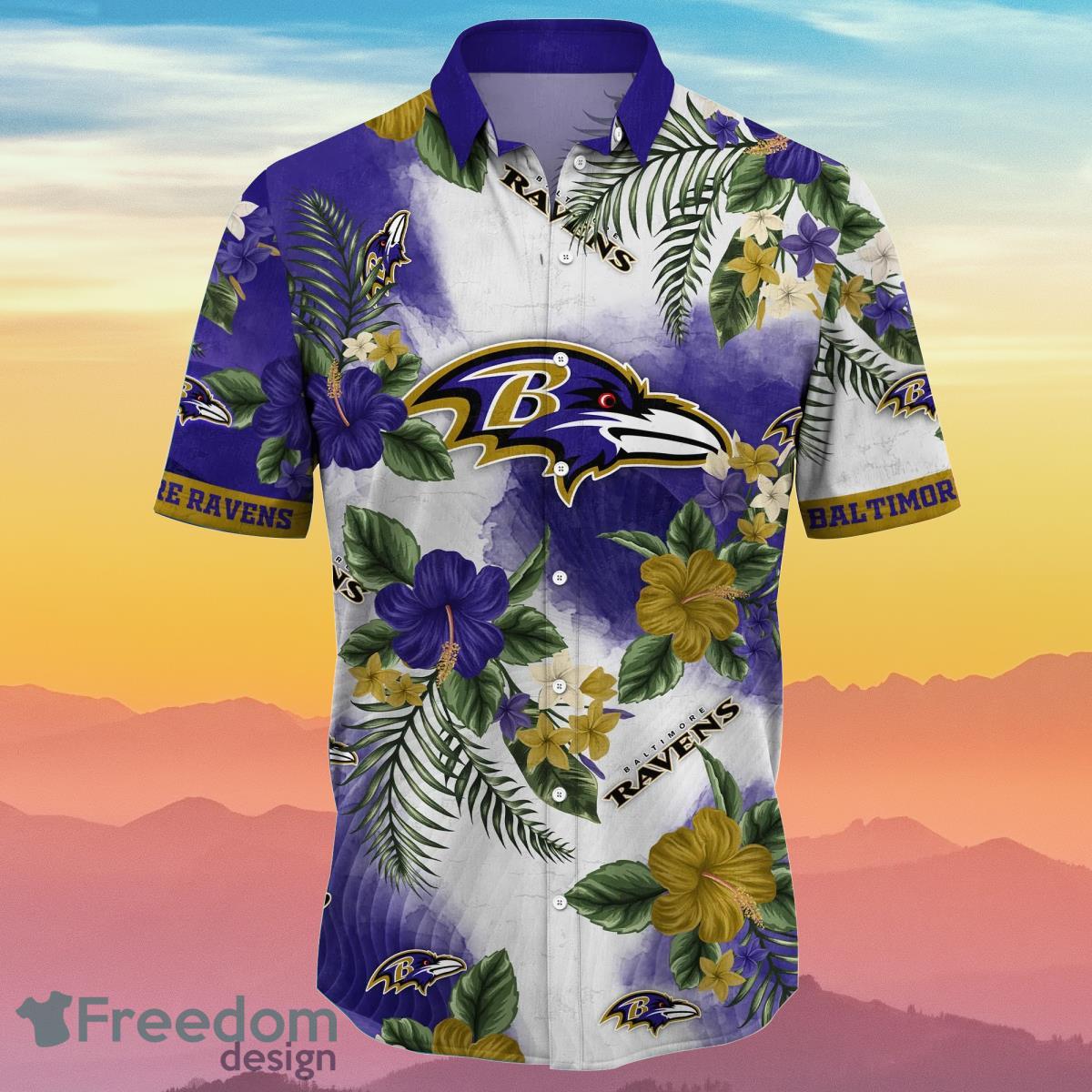 Baltimore Ravens NFL Flower Hawaiian Shirt Summer Football Gift For Real Fans Product Photo 2