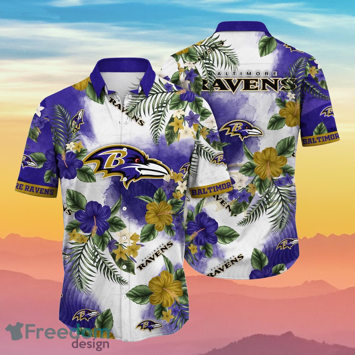 Baltimore Ravens NFL Flower Hawaiian Shirt Summer Football Gift For Real Fans Product Photo 1