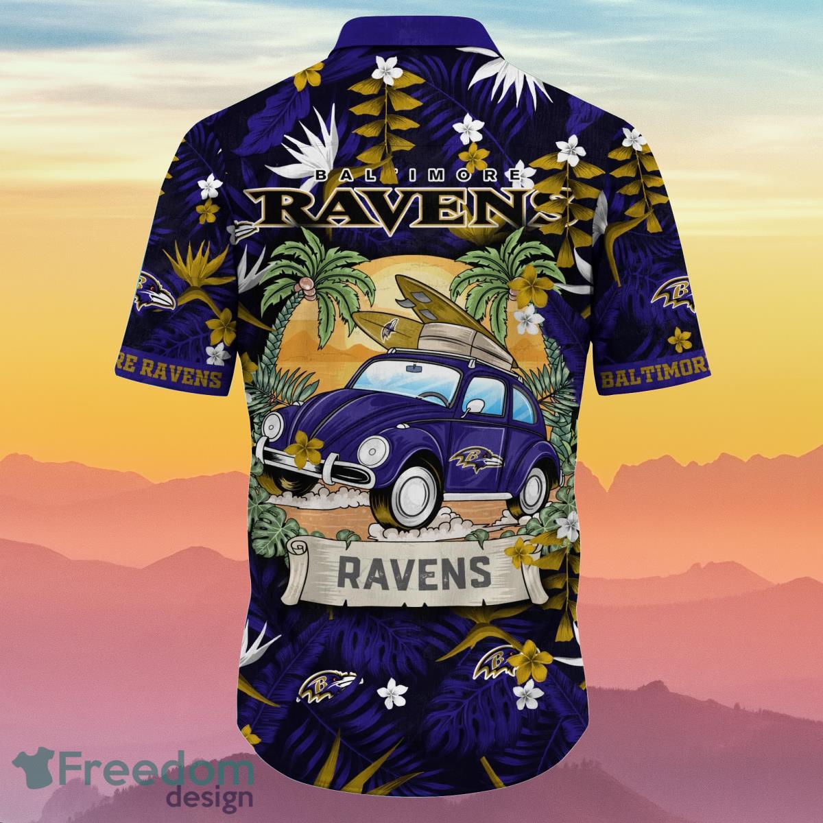 Baltimore Ravens NFL Flower Hawaiian Shirt Impressive Gift For