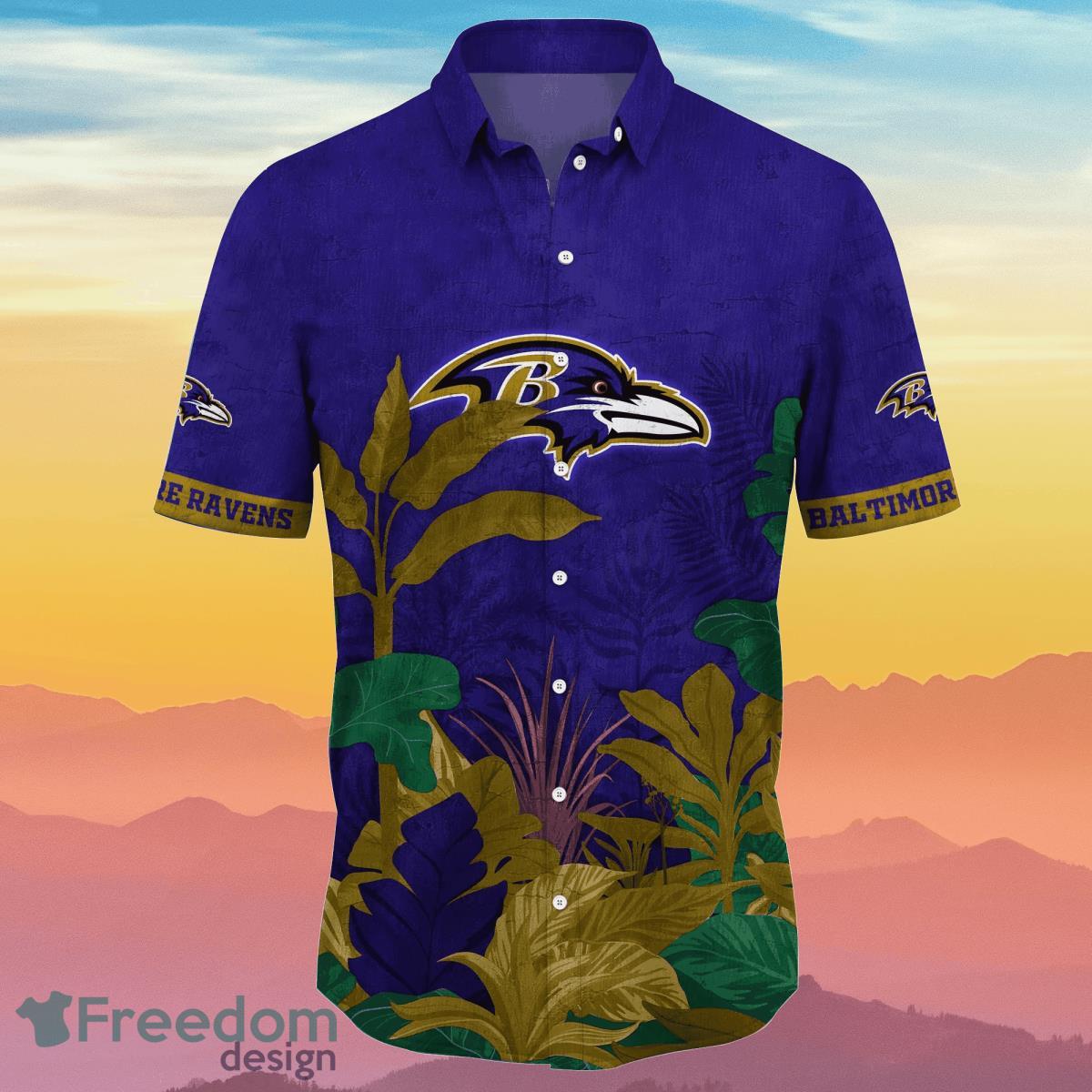 Baltimore Ravens NFL Flower Hawaiian Shirt Unique Gift For Fans Product Photo 2