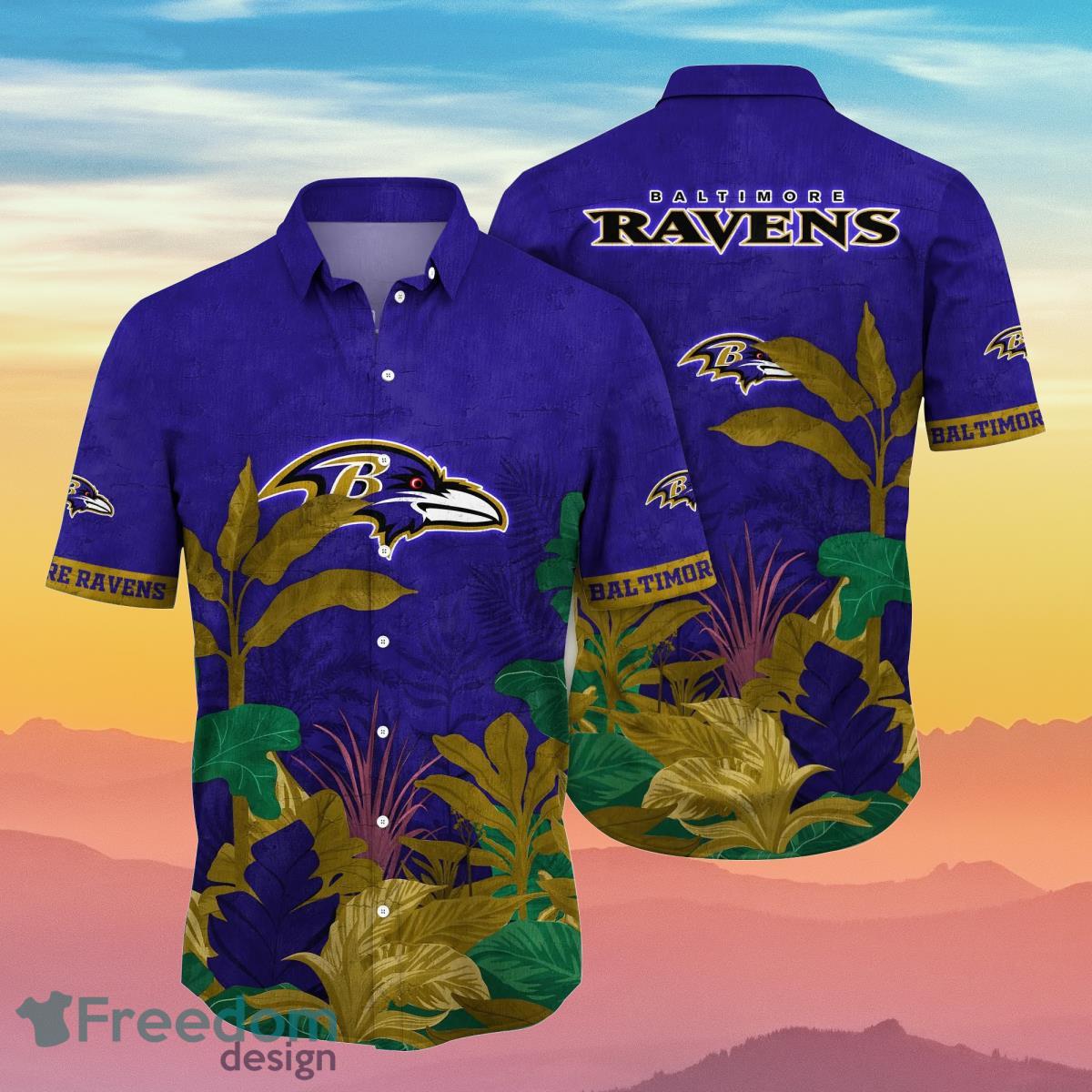 Baltimore Ravens NFL Flower Hawaiian Shirt Unique Gift For Fans Product Photo 1