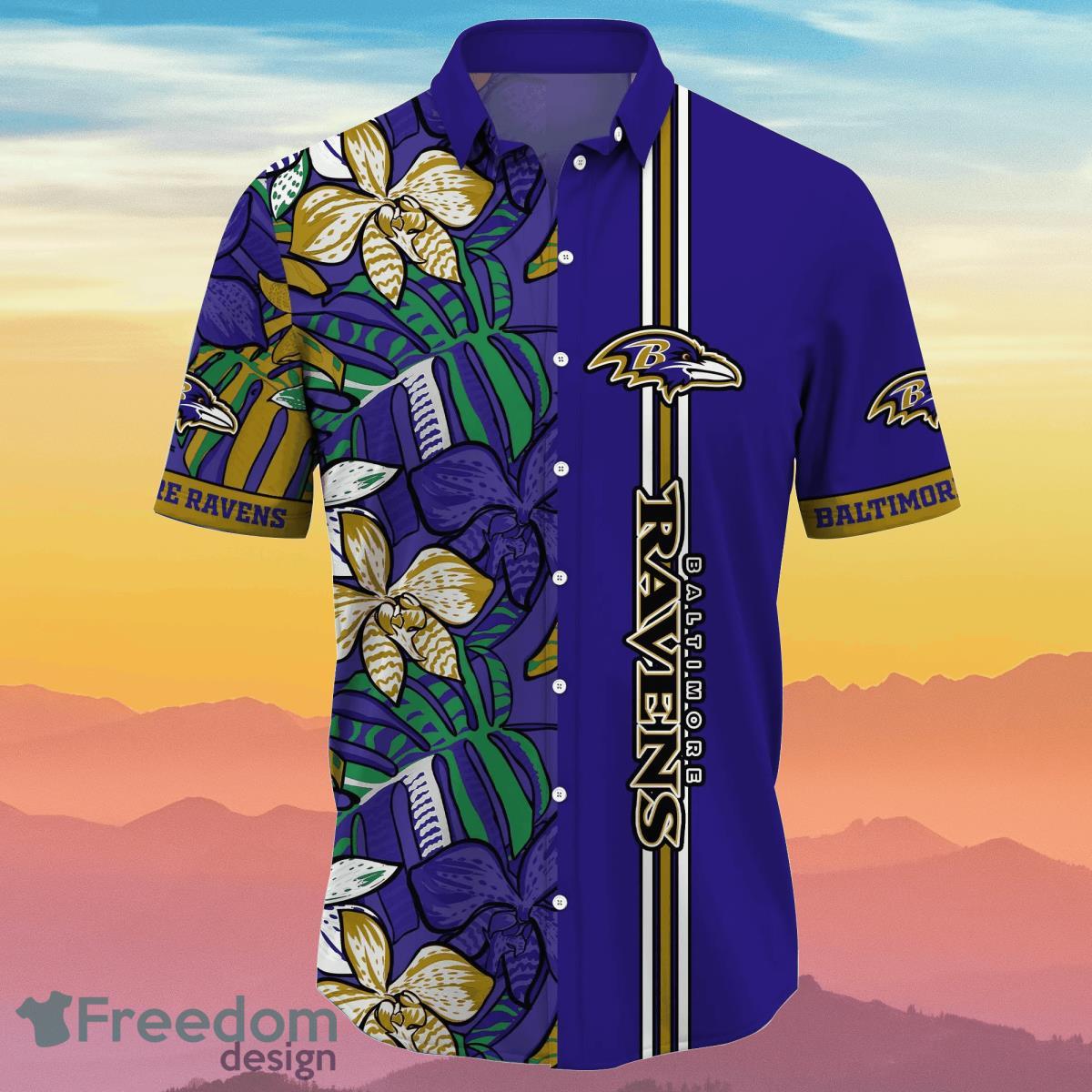 Baltimore Ravens NFL Flower Hawaiian Shirt Unique Gift For Real Fans Product Photo 2