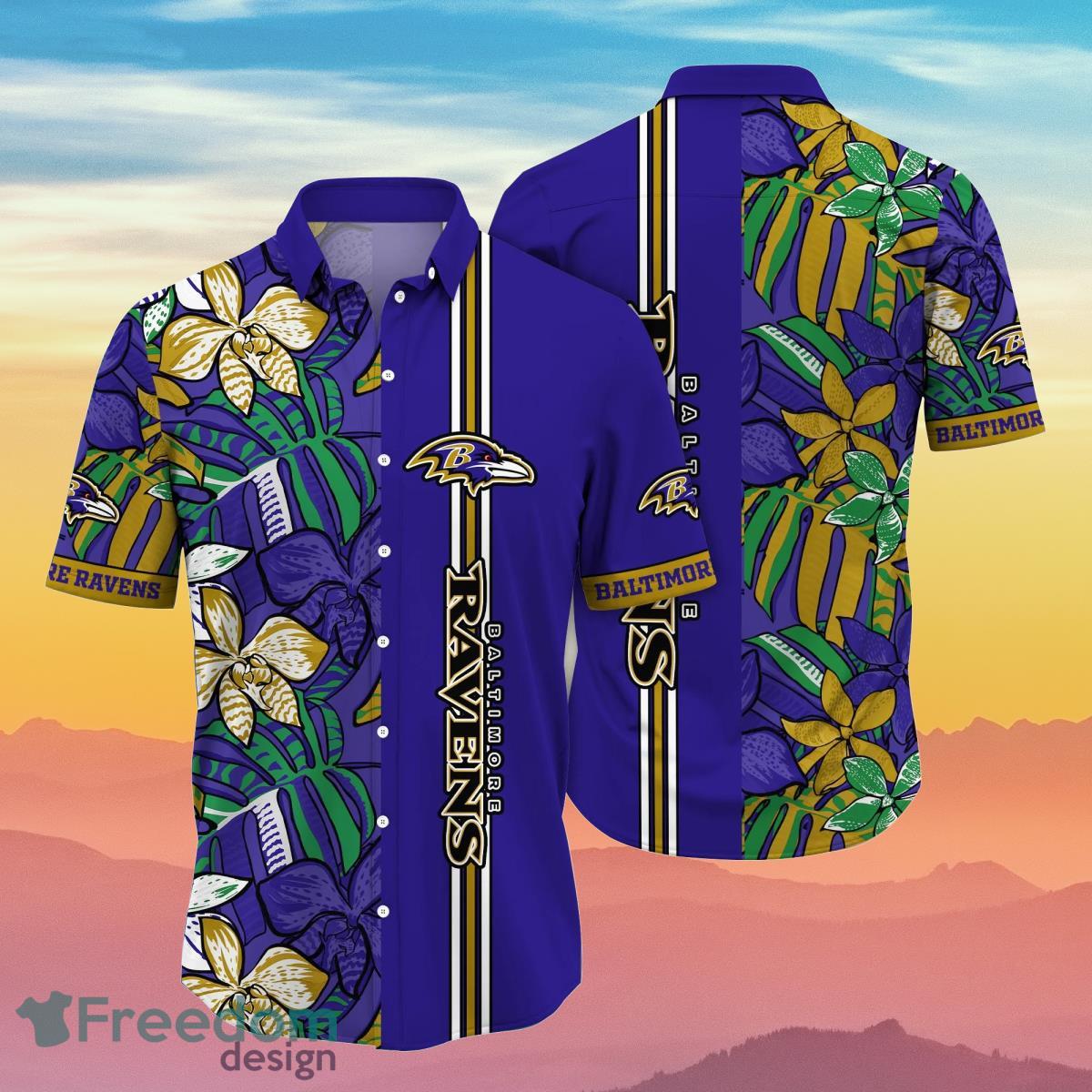 Baltimore Ravens NFL Flower Hawaiian Shirt Unique Gift For Real Fans Product Photo 1