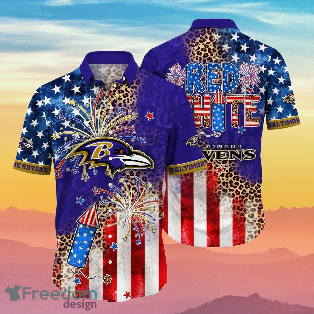 Baltimore Ravens NFL Hawaii Shirt Independence Day Best Gift For Men And Women Fans Product Photo 1