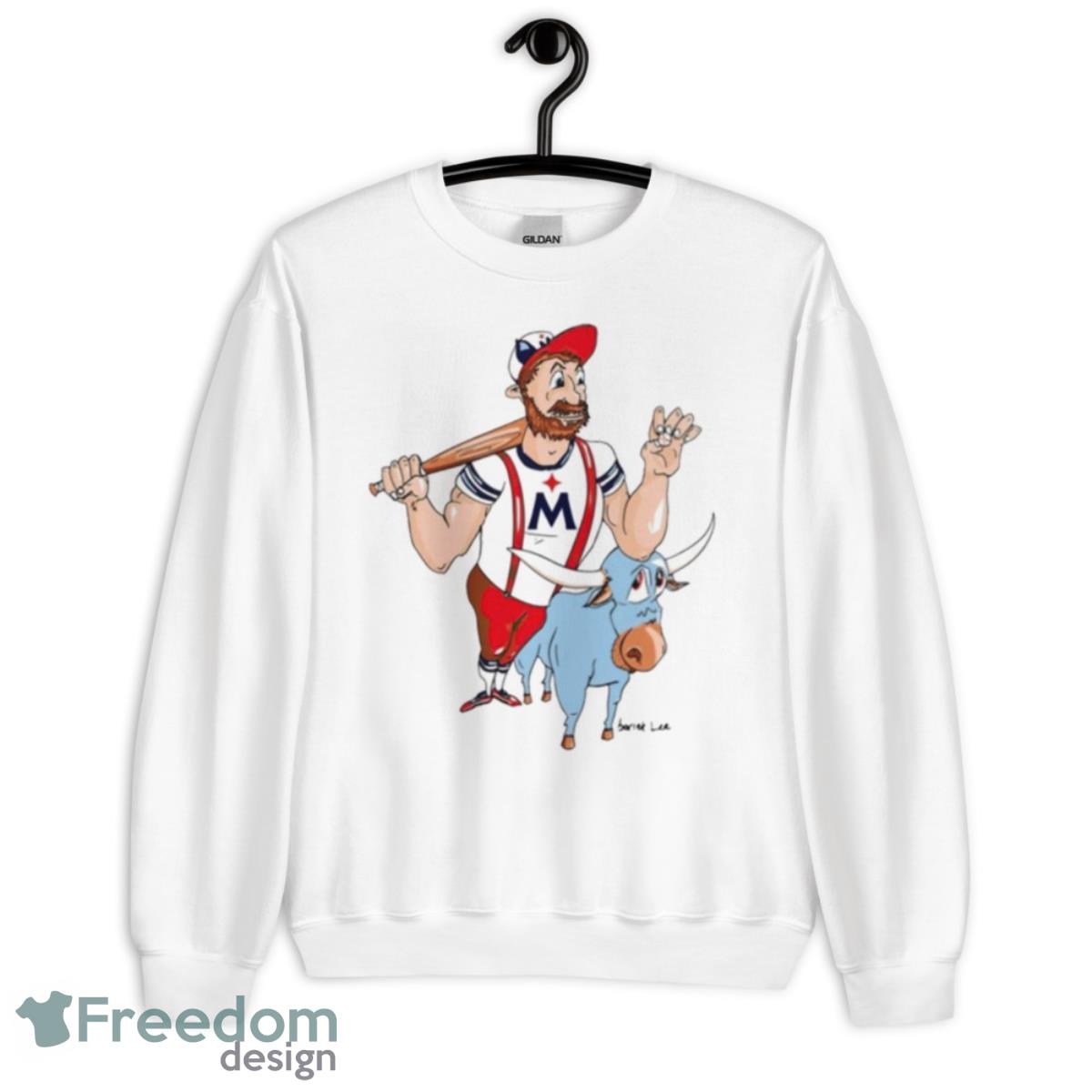 Barret Lee Paul Bunyan Cartoon Shirt - Unisex Heavy Blend Crewneck Sweatshirt