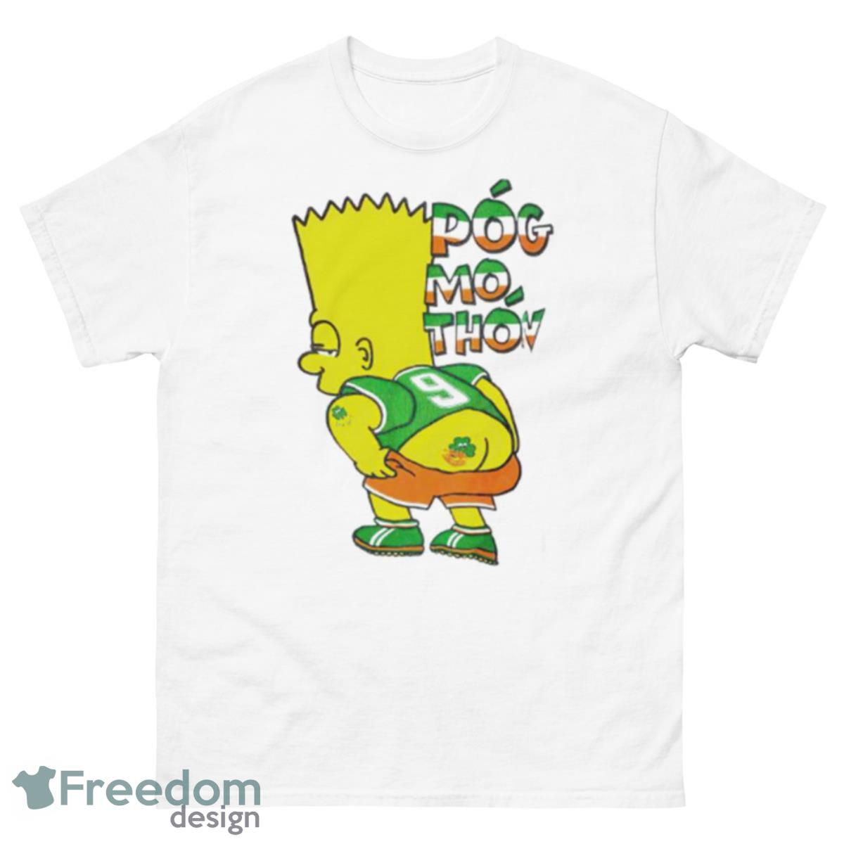 Bart Simpson Pog Mo Thon Shirt - 500 Men’s Classic Tee Gildan