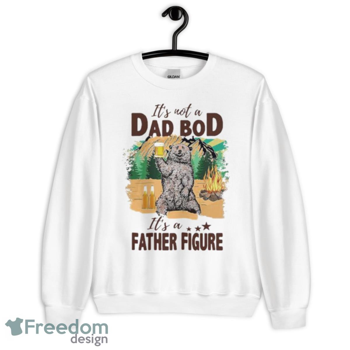 Bear Camping It’s Not A Dad Bod Its A Father Figure Shirt - Unisex Heavy Blend Crewneck Sweatshirt