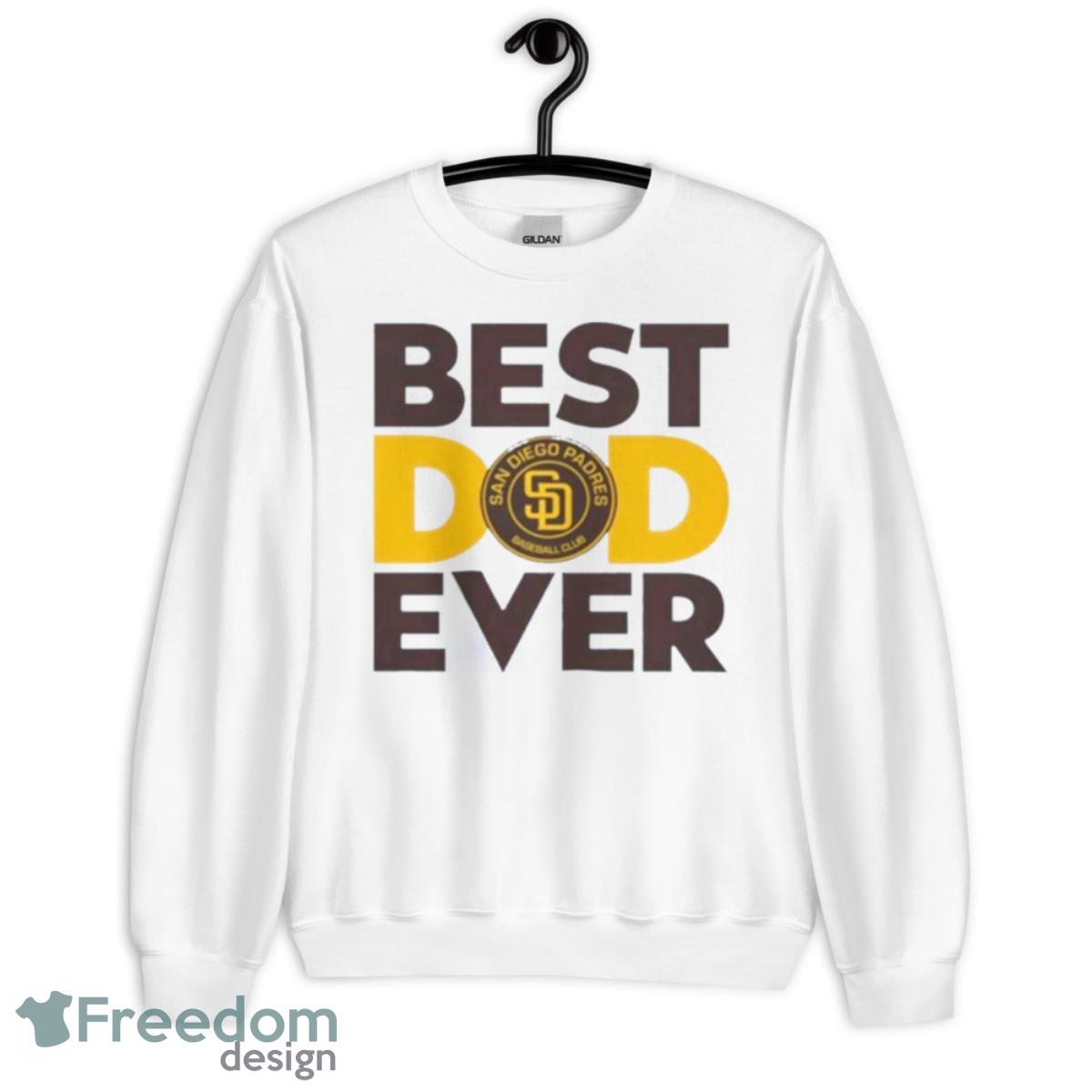 Best Dad Ever MLB San Diego Padres Logo 2023 Shirt - Unisex Heavy Blend Crewneck Sweatshirt