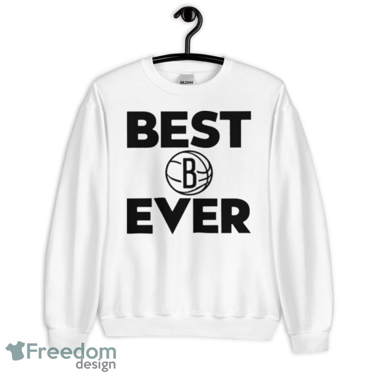 Best Dad Ever NBA Brooklyn Nets Logo 2023 Shirt - Unisex Heavy Blend Crewneck Sweatshirt