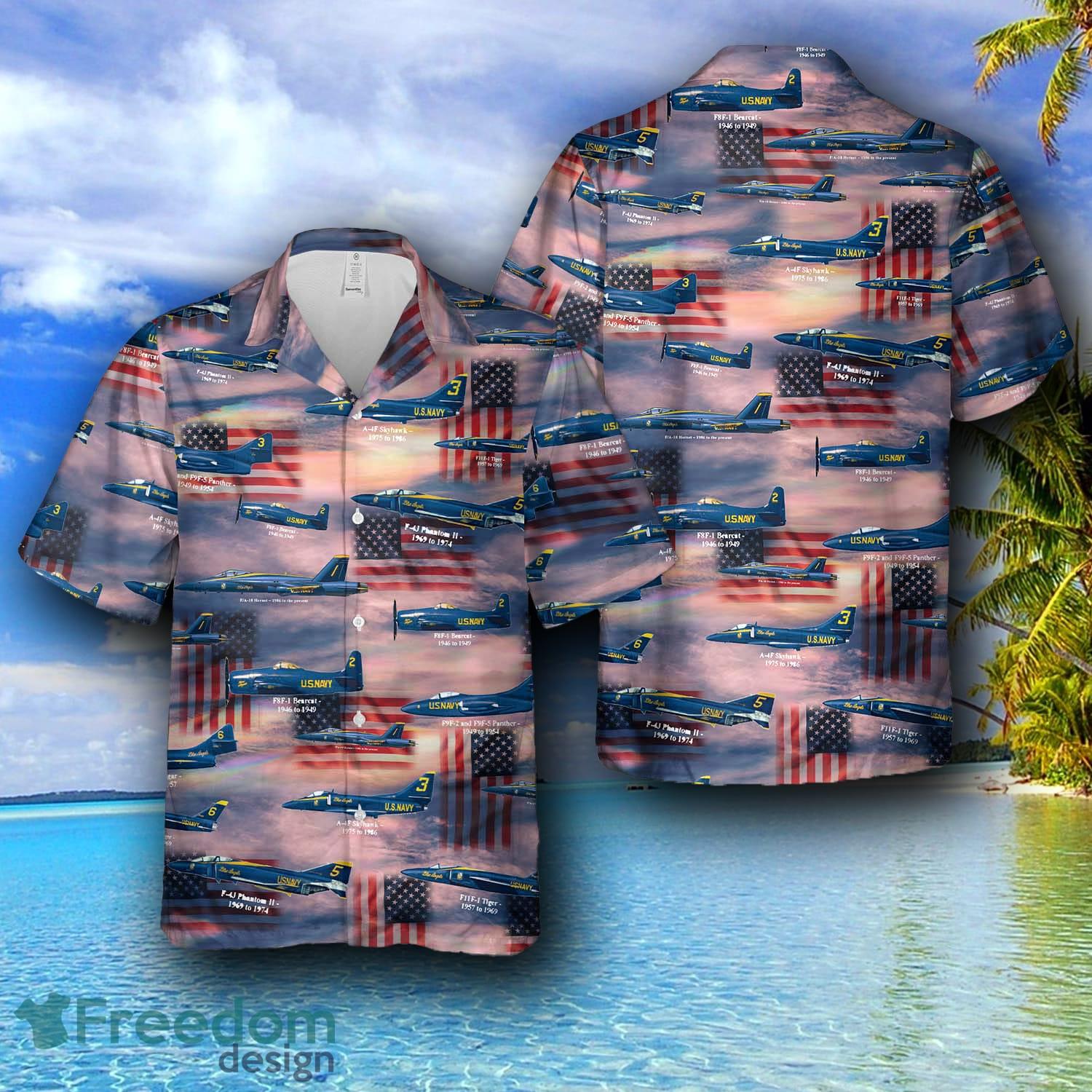 Blue Angels Style 7 US Navy Hawaiian Shirt For Men And Women - Freedomdesign