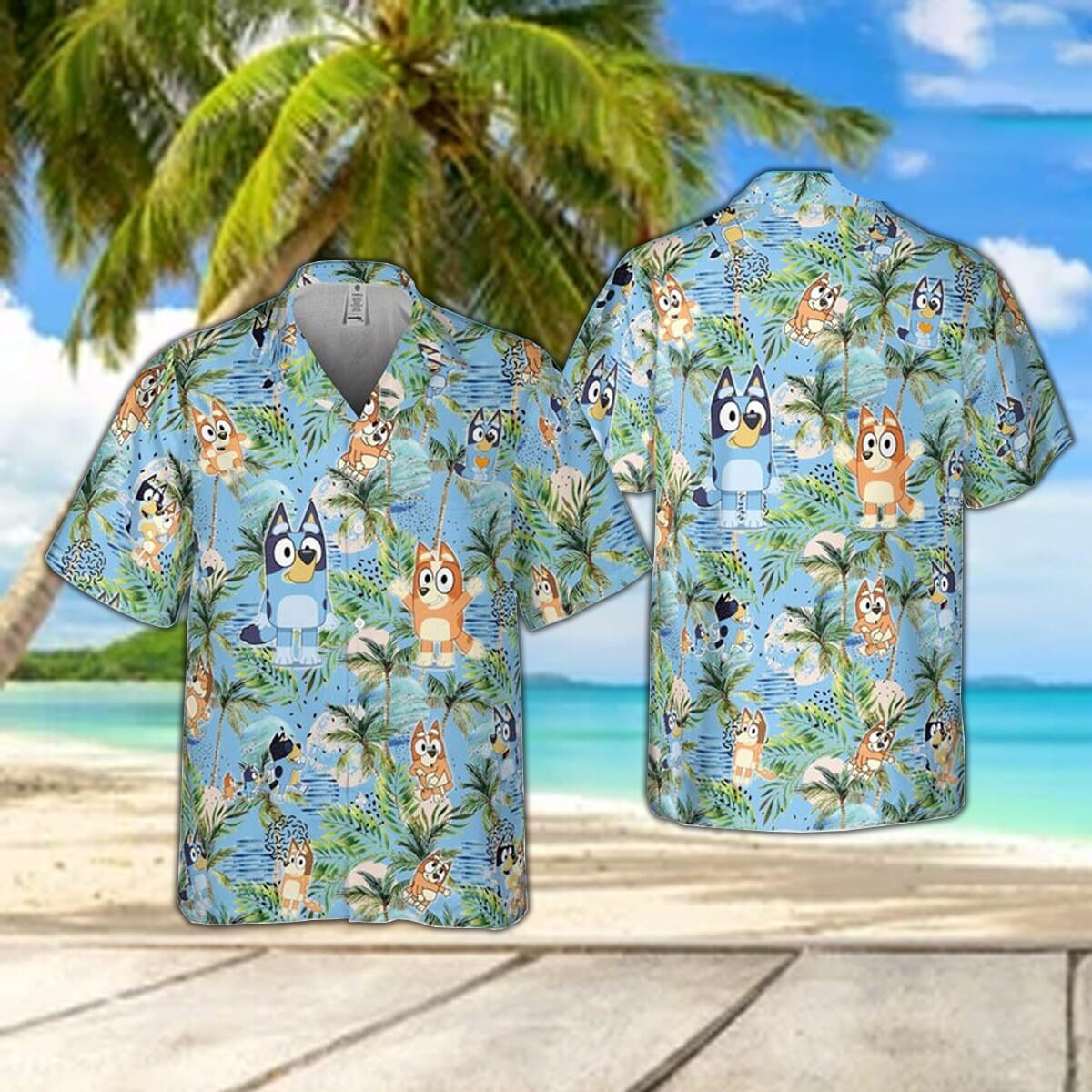 Bluey Hawaiian Shirt Funny Bluey Bluey Beach Best Hawaiian Shirts