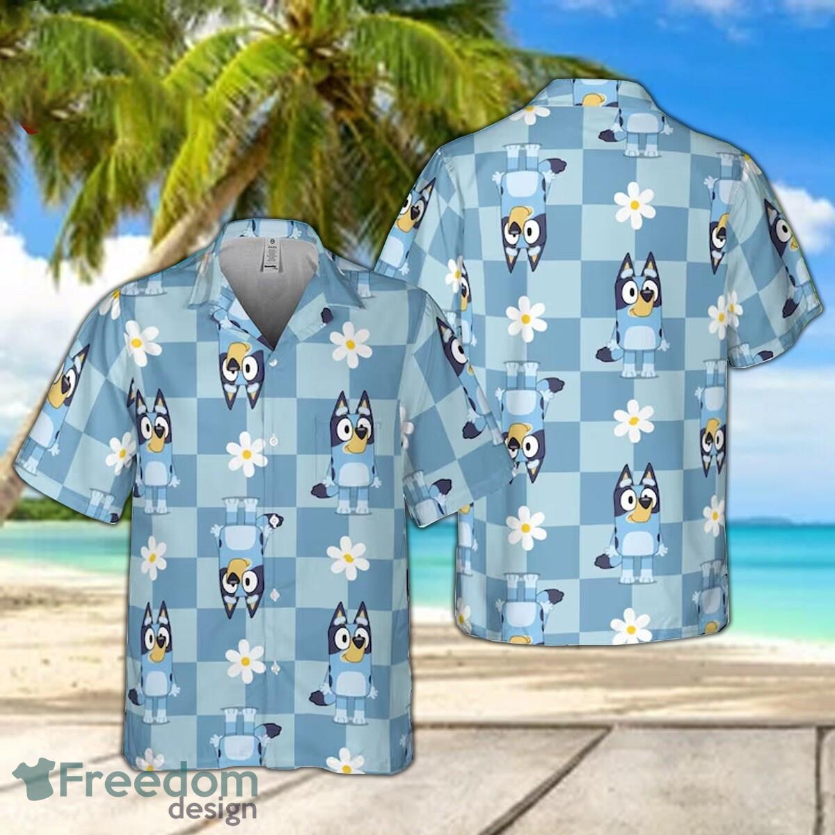 Bluey Family 3D Hawaiian Shirt, Blueydad Bingo Shirt, Blueydad