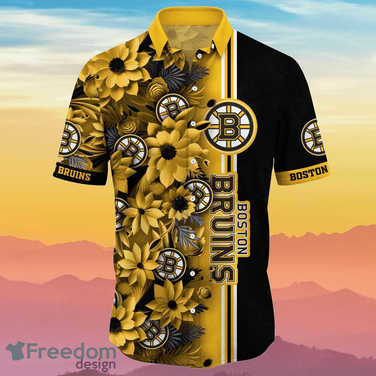 Boston Bruins NHL Flower Hawaiian Shirt Best Gift For Fans Product Photo 2