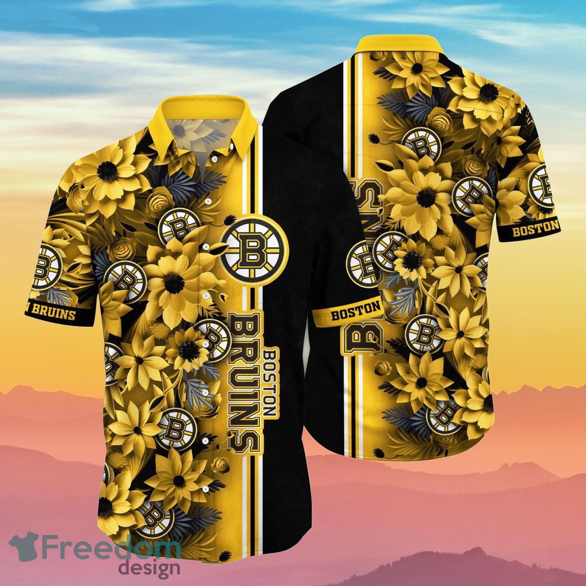 Boston Bruins NHL Flower Hawaiian Shirt Special Gift For Men And Women Fans  - Freedomdesign