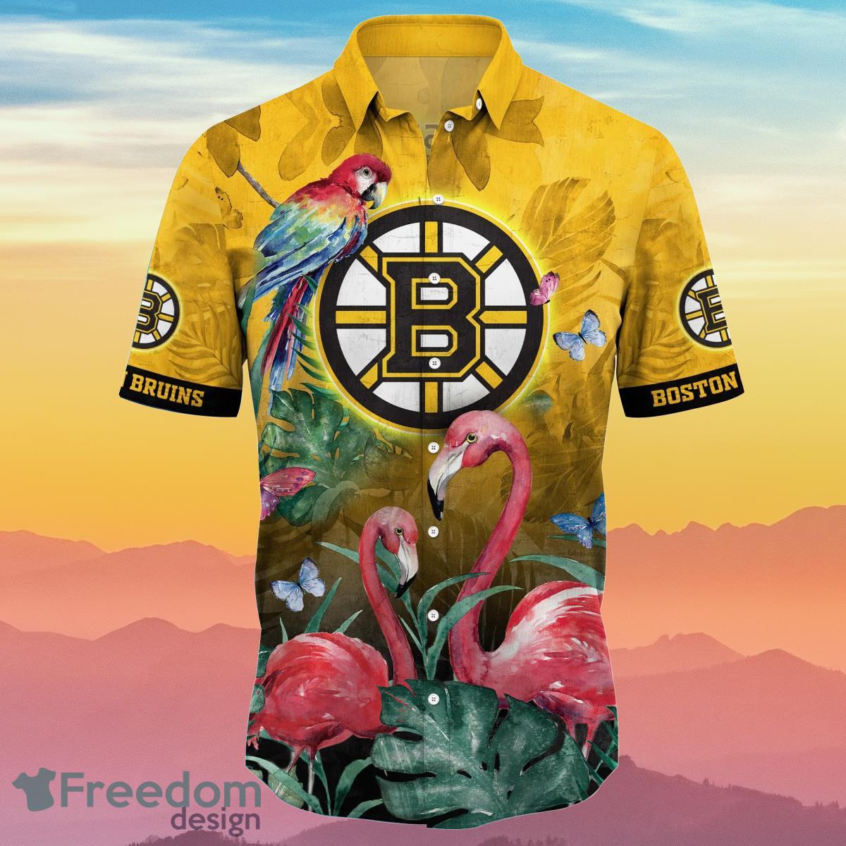 Boston Bruins NHL Flower Hawaiian Shirt Ideal Gift For Fans Product Photo 2