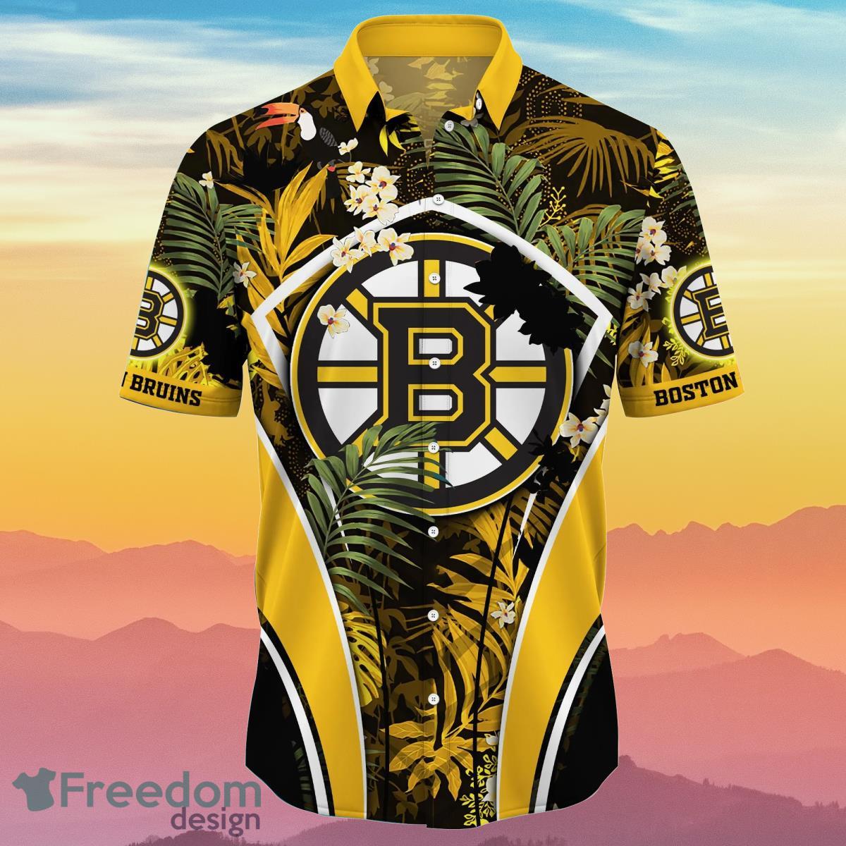 Boston Bruins NHL Flower Hawaiian Shirt Impressive Gift For Fans Product Photo 2