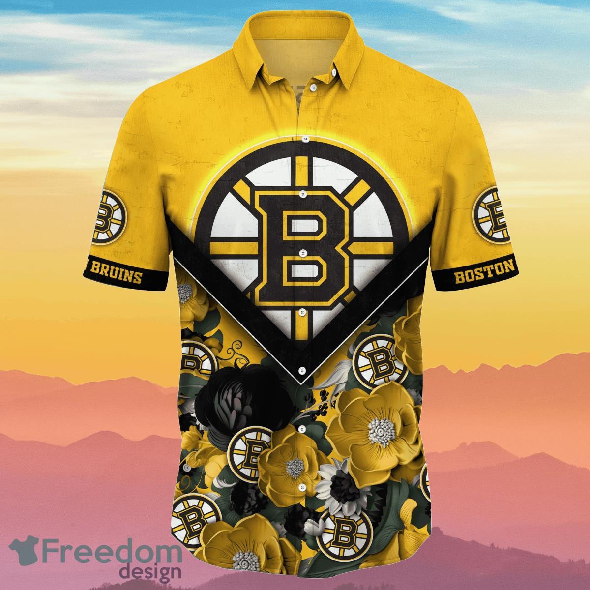 Boston Bruins NHL Flower Hawaiian Shirt Unique Gift For Men And Women Fans Product Photo 2