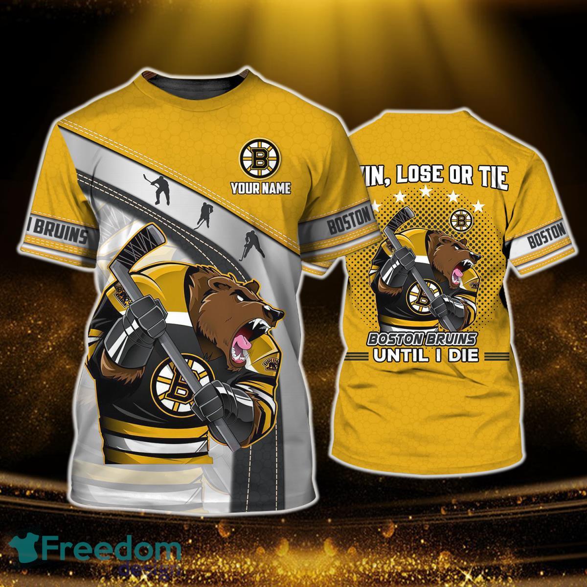 Boston Bruins Personalized Name 3D Tshirt For Men And Women - Freedomdesign