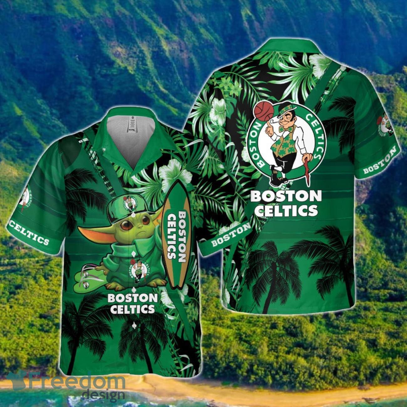 Boston Celtics Baby Yoda National Basketball Association 2023 Hawaiian Shirt Product Photo 1