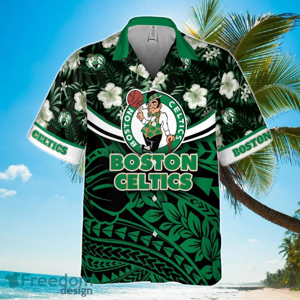 Boston Celtics National National Basketball Association 2023 Polynesian Pattern Hawaiian Shirt Product Photo 2