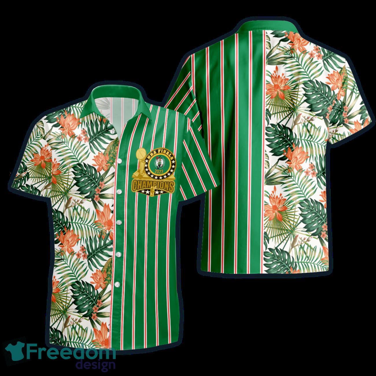 Boston Celtics NBA Champions Pattern 3D Aloha Hawaiian Shirt - Freedomdesign